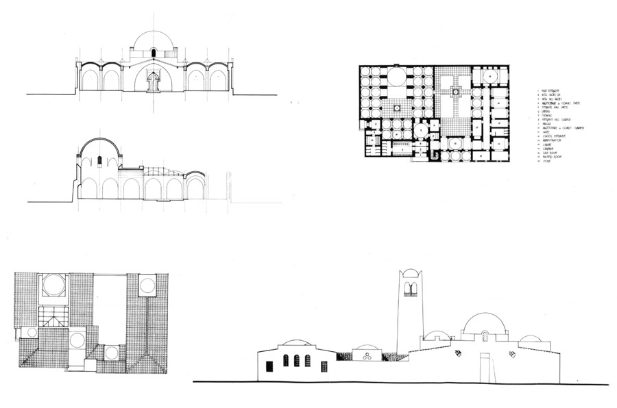Roxbury Mosque (unbuilt Hassan Fathy design) in Boston