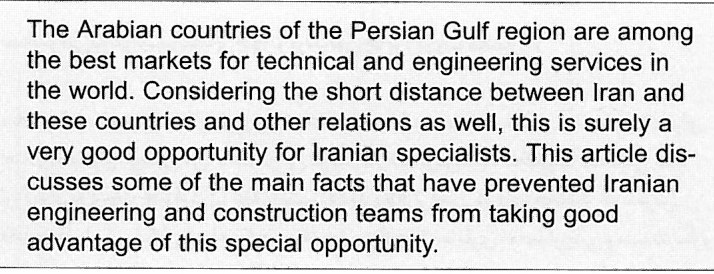 Export of Technical and Engineering Services