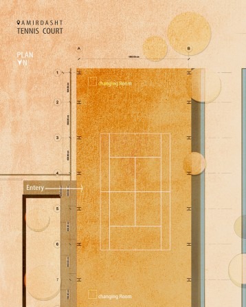 Amirdasht Tennis Court in Mazandaran